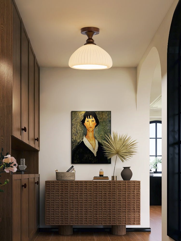Plafonnier Vésuve en verre et métal – vue 29