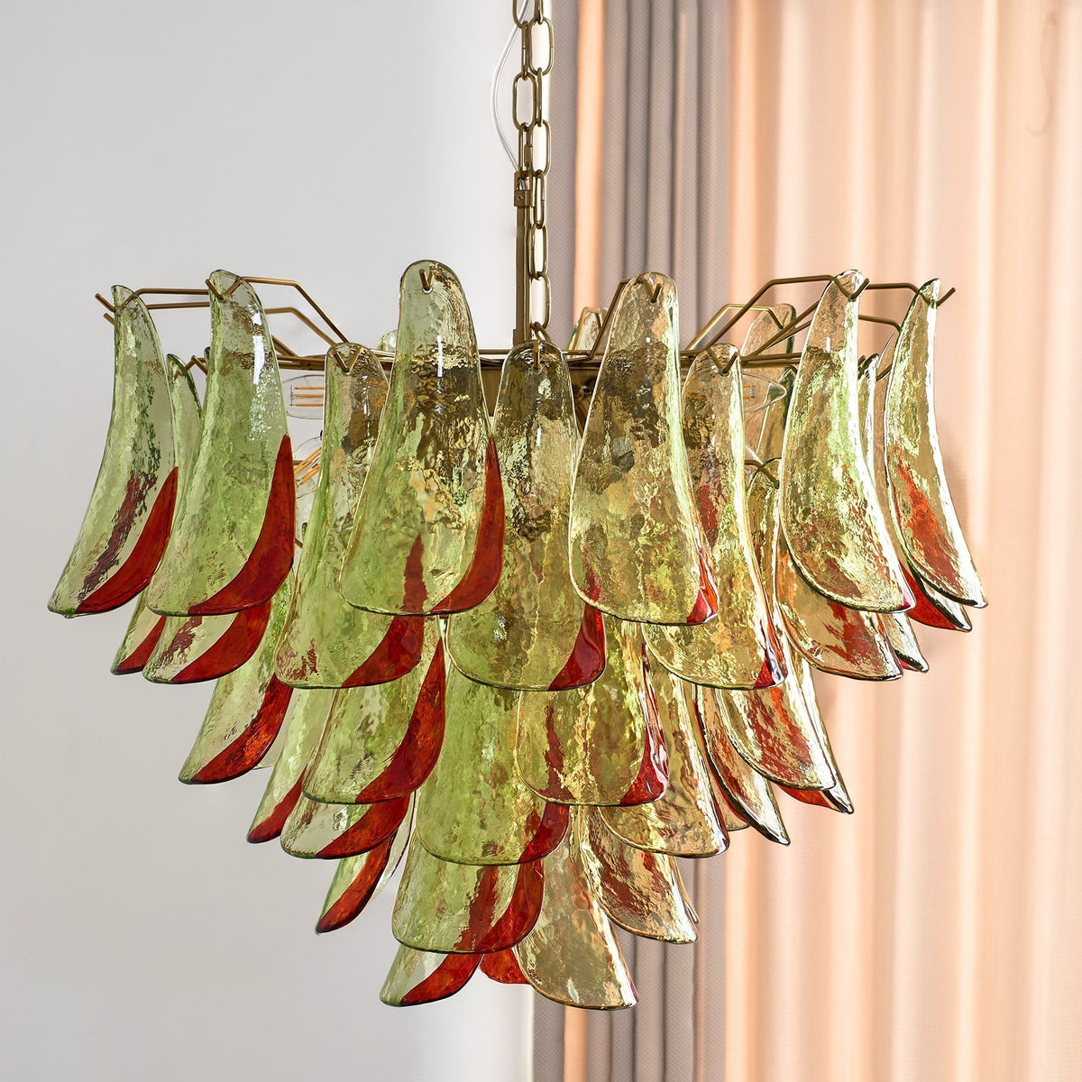 Lustre Falaise en verre et métal – vue 20