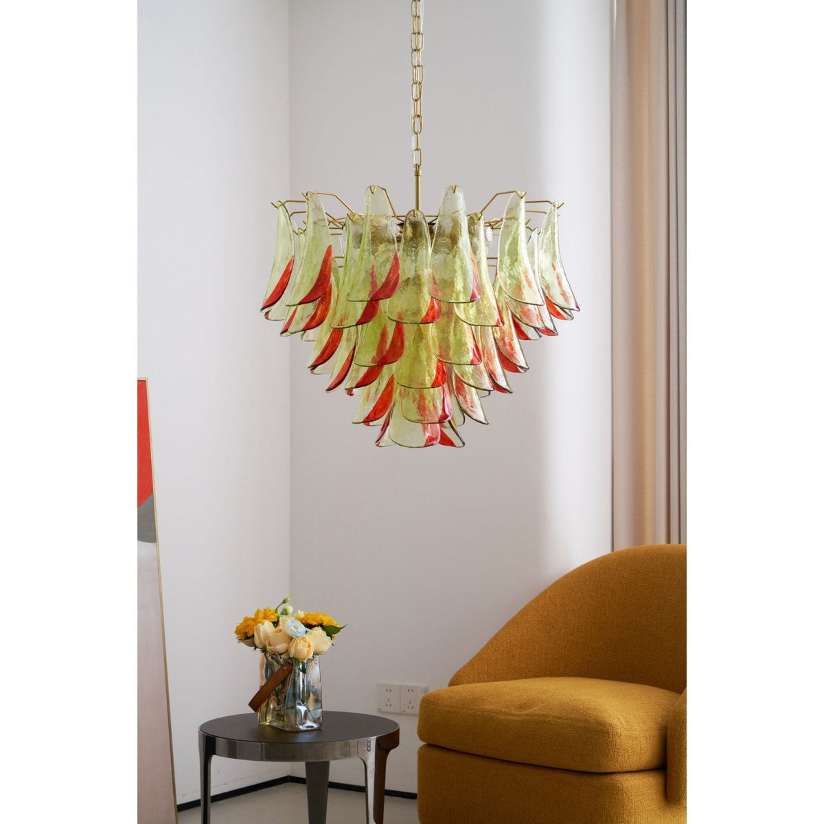 Lustre Falaise en verre et métal – vue 13