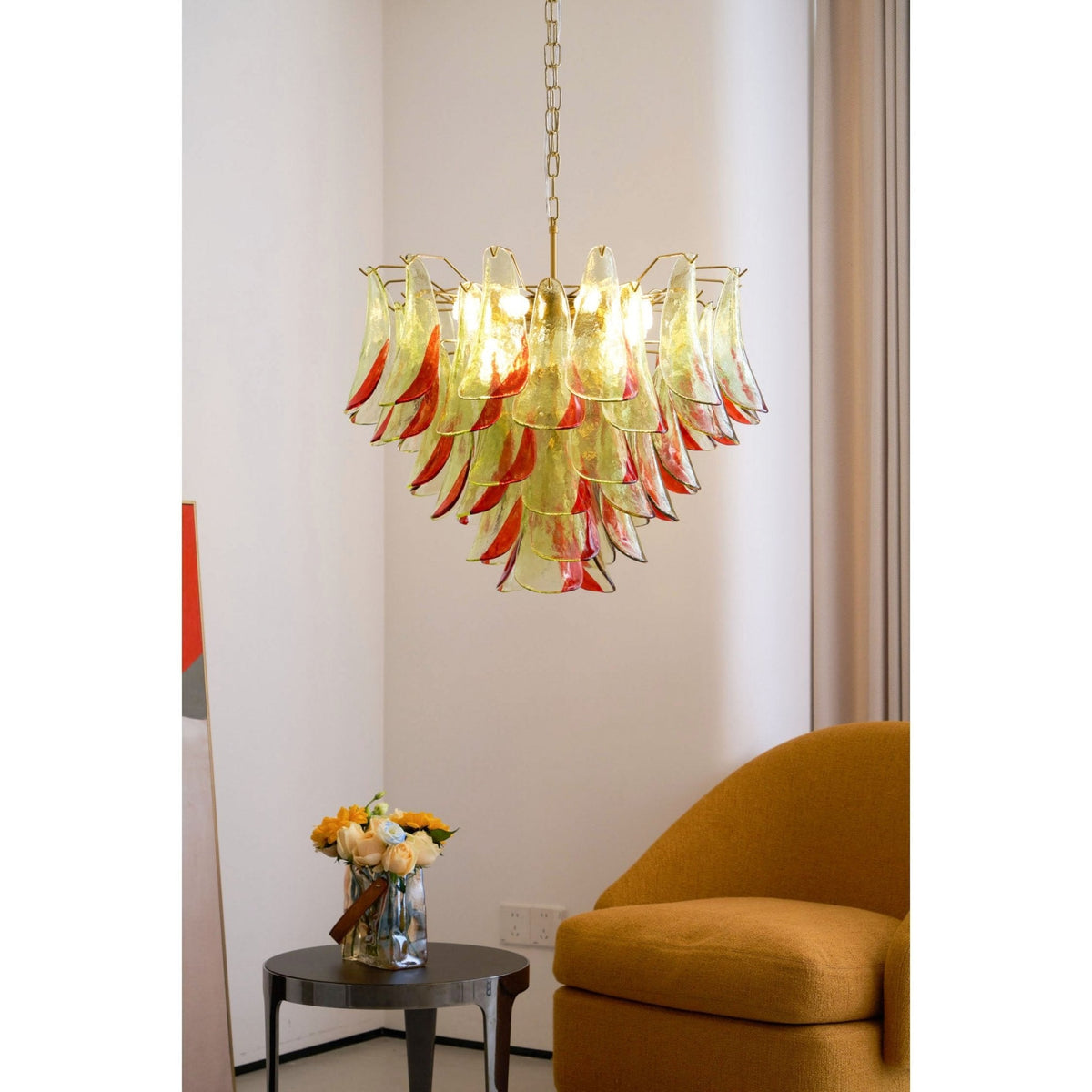 Lustre Falaise en verre et métal – vue 16