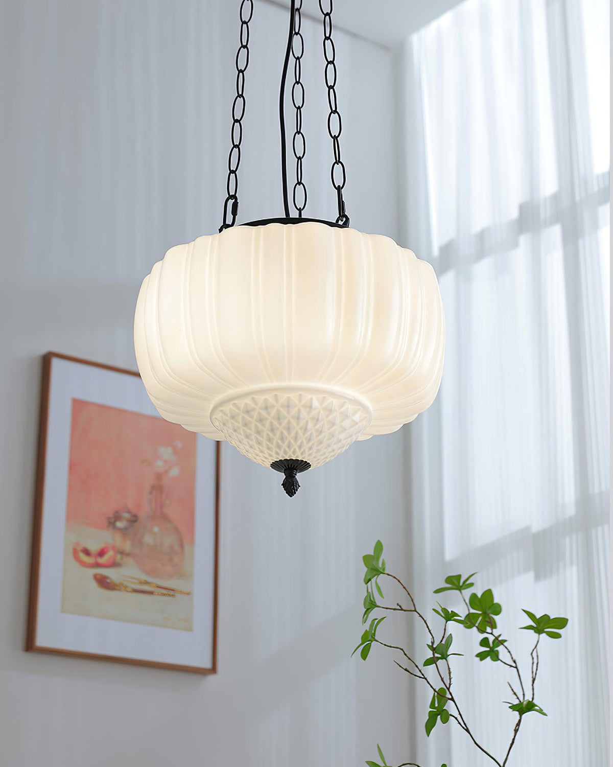 Suspension Troubadour en verre et métal – vue 34