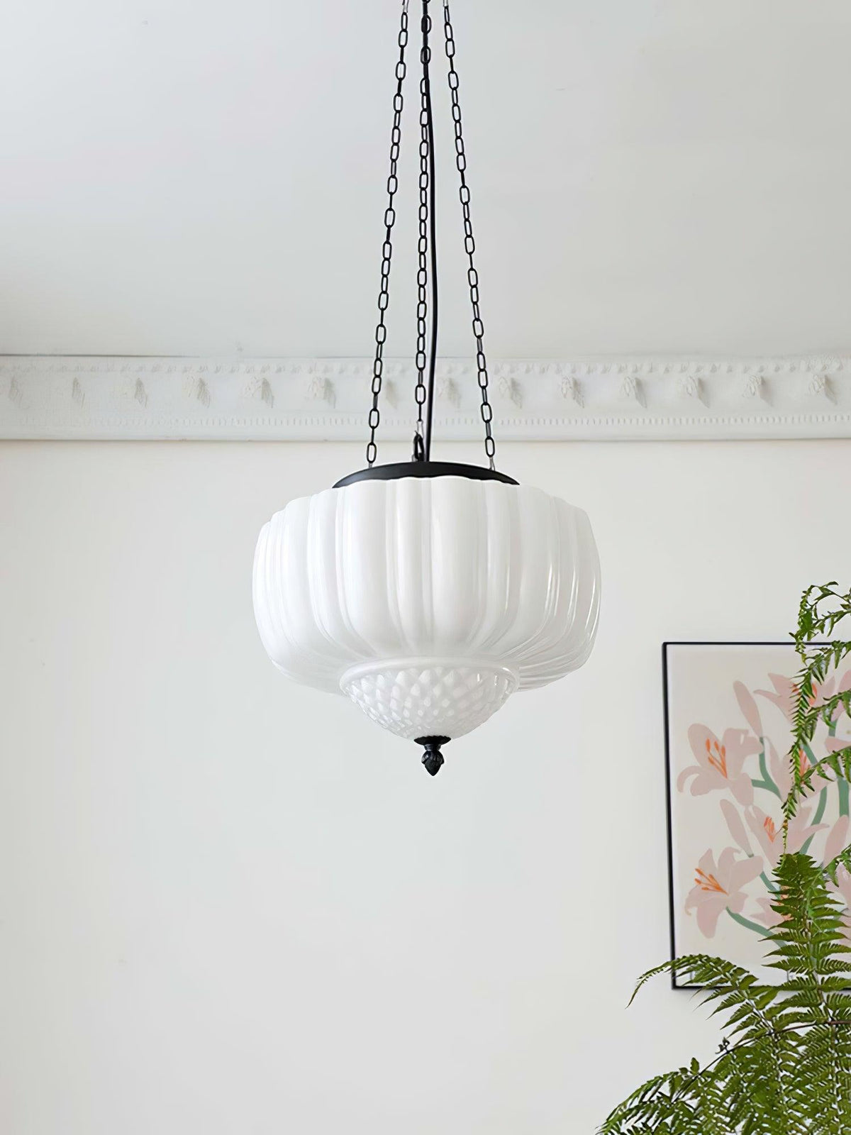 Suspension Troubadour en verre et métal – vue 3
