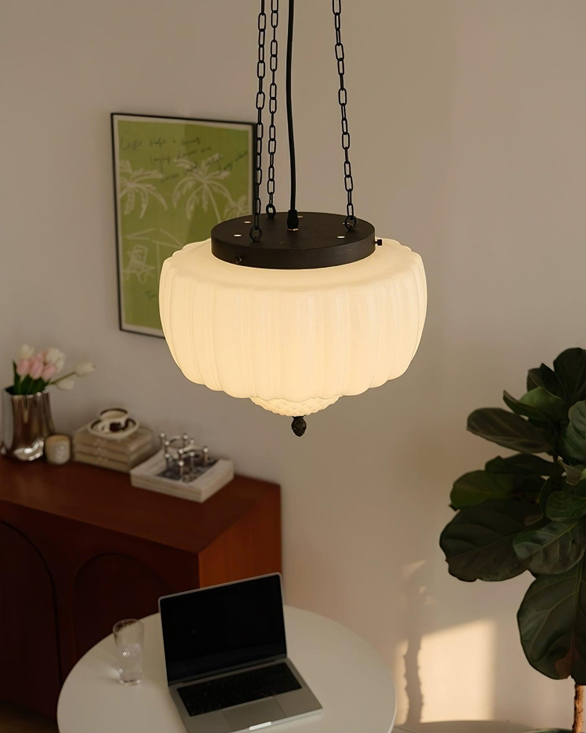 Suspension Troubadour en verre et métal – vue 7