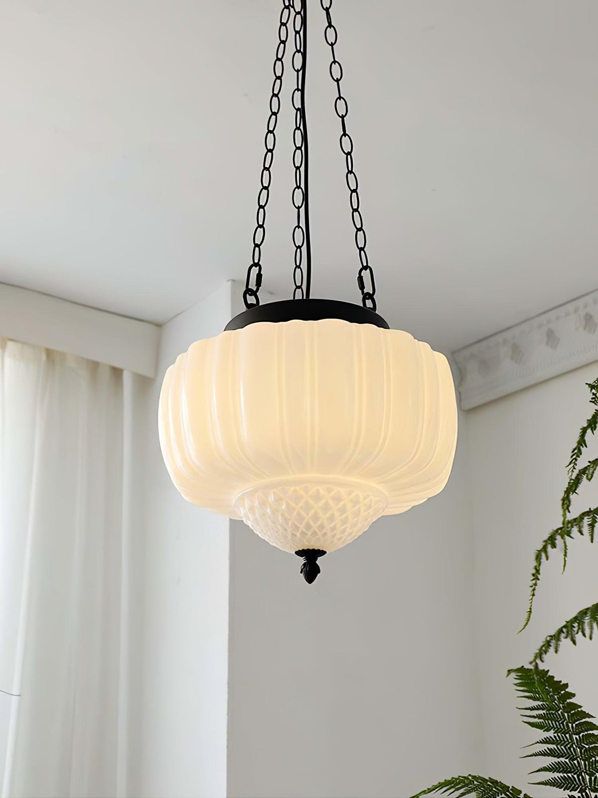 Suspension Troubadour en verre et métal – vue 8