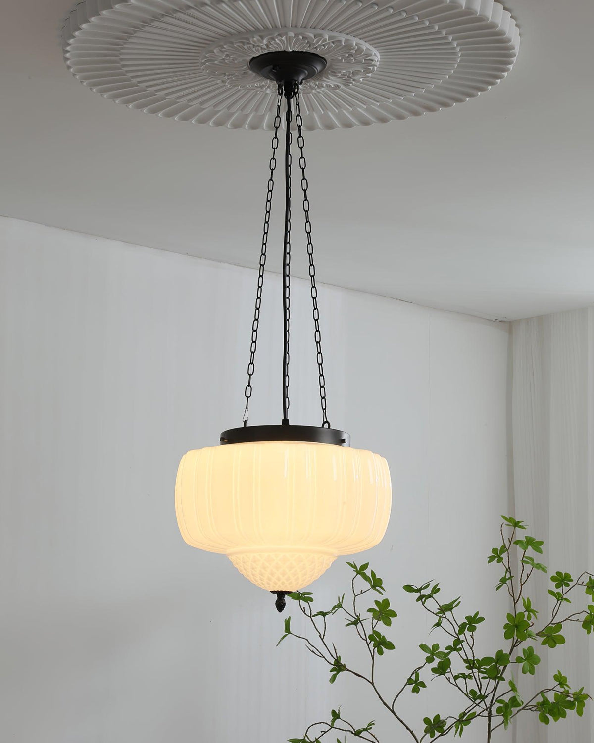 Suspension Troubadour en verre et métal – vue 9