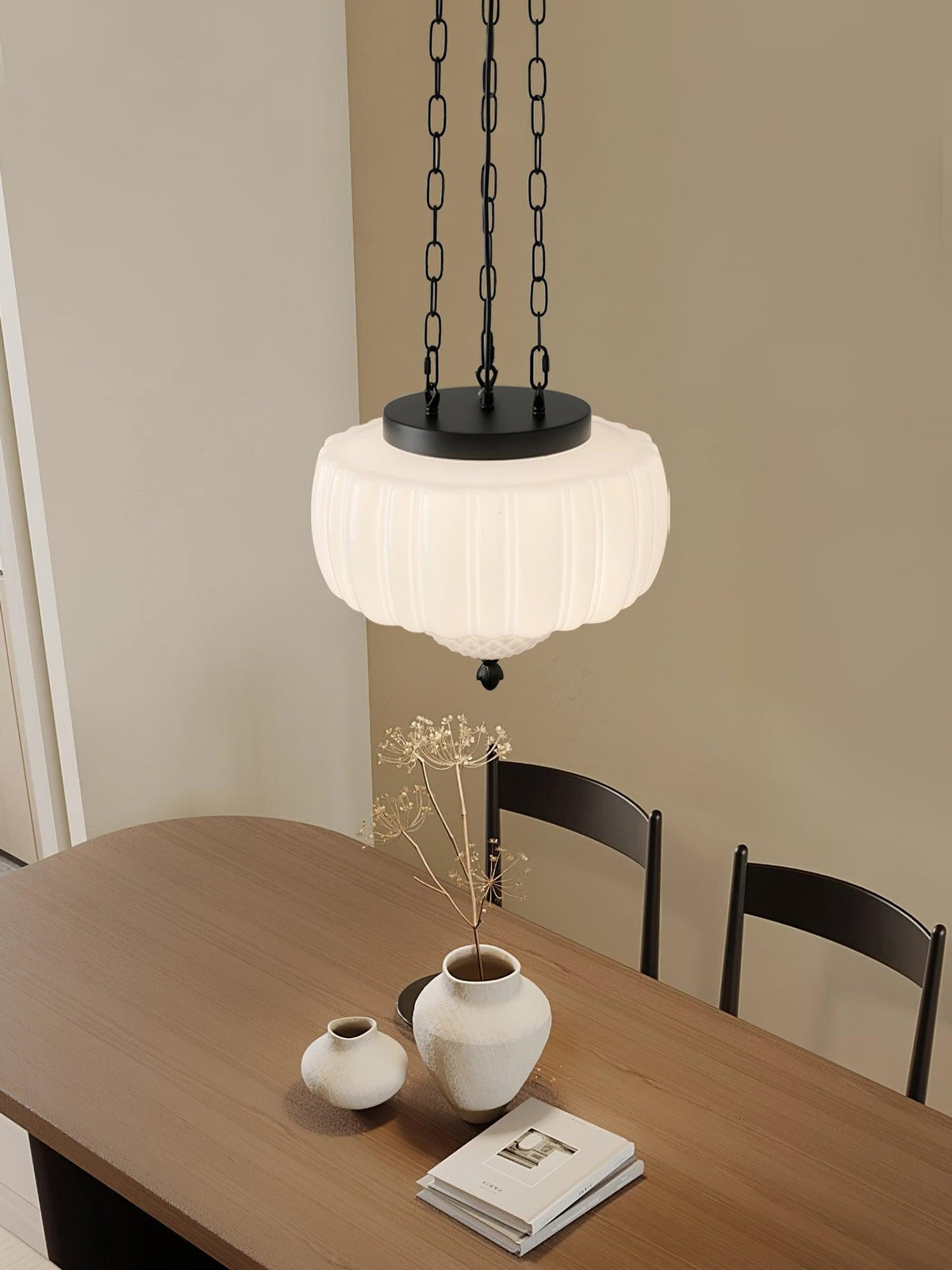 Suspension Troubadour en verre et métal – vue 13