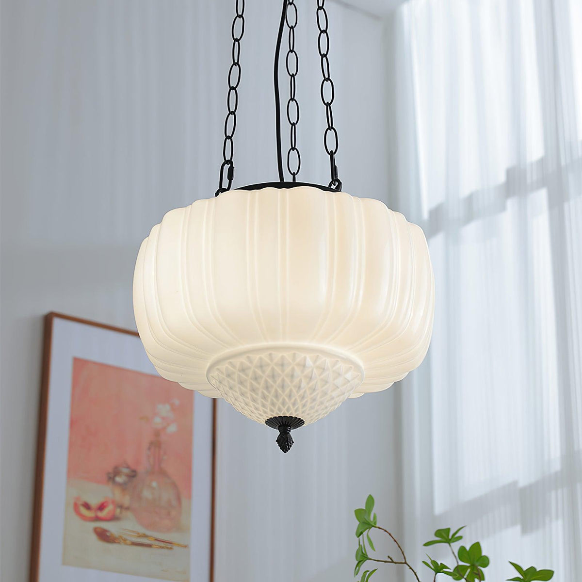 Suspension Troubadour en verre et métal – vue 26