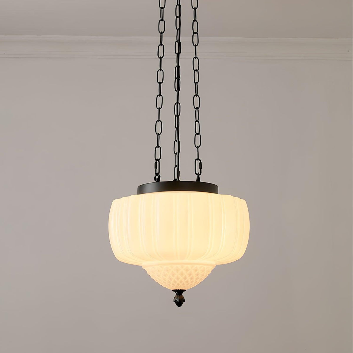 Suspension Troubadour en verre et métal – vue 18