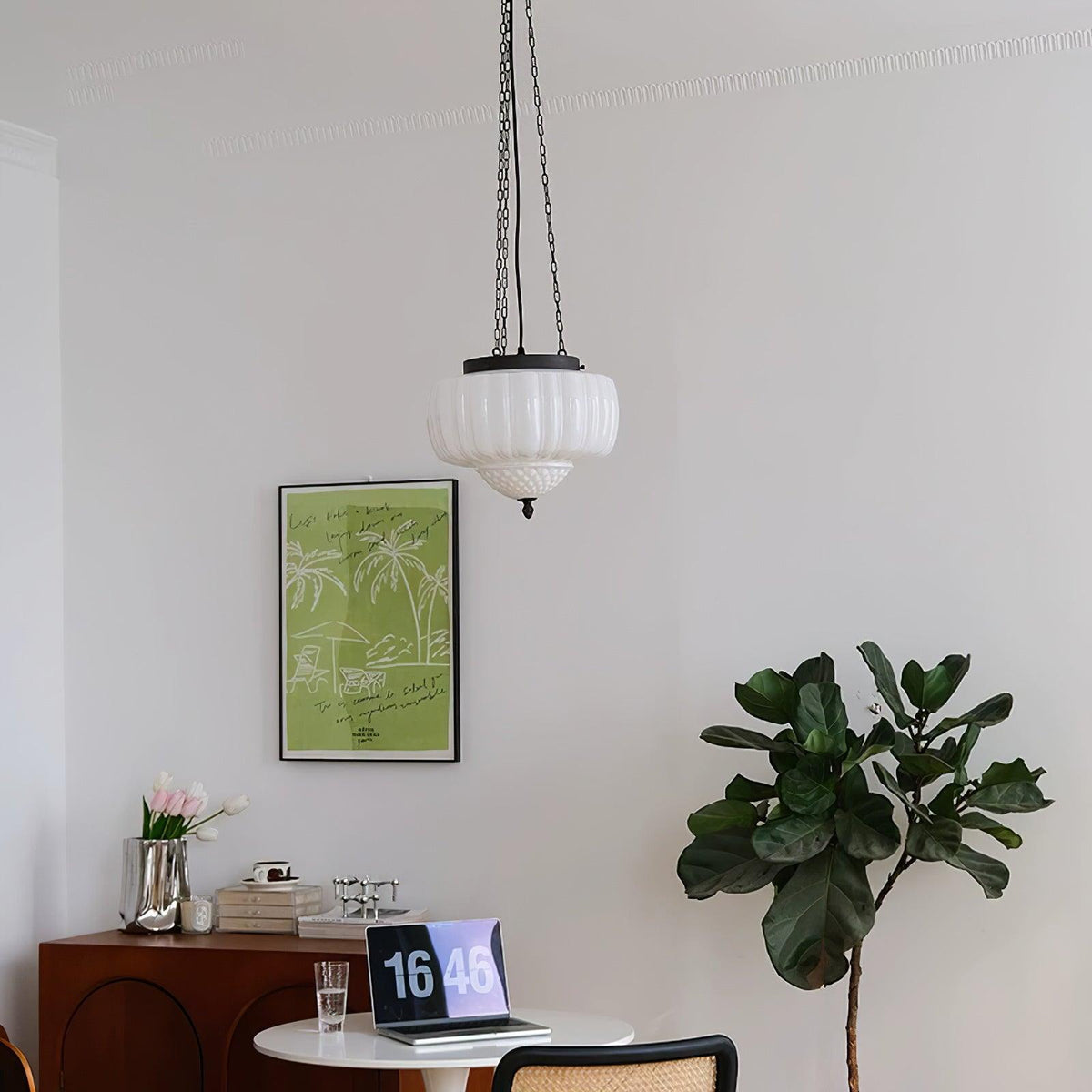 Suspension Troubadour en verre et métal – vue 30