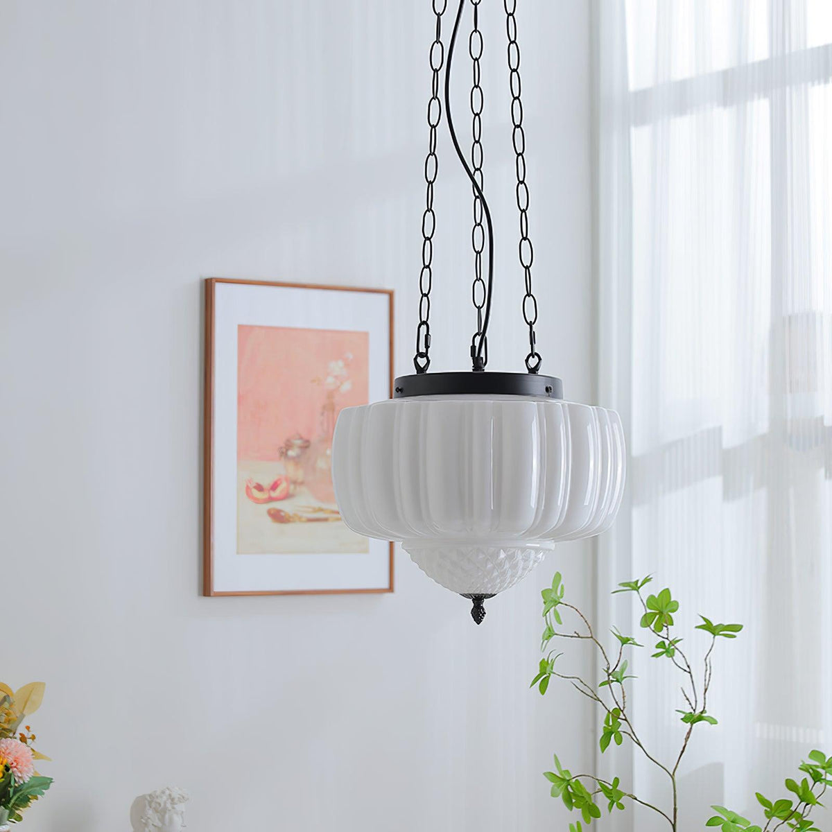 Suspension Troubadour en verre et métal – vue 31
