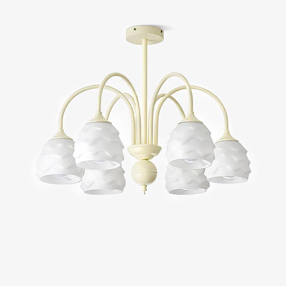 Lustre Lampion en verre et métal – vue 15
