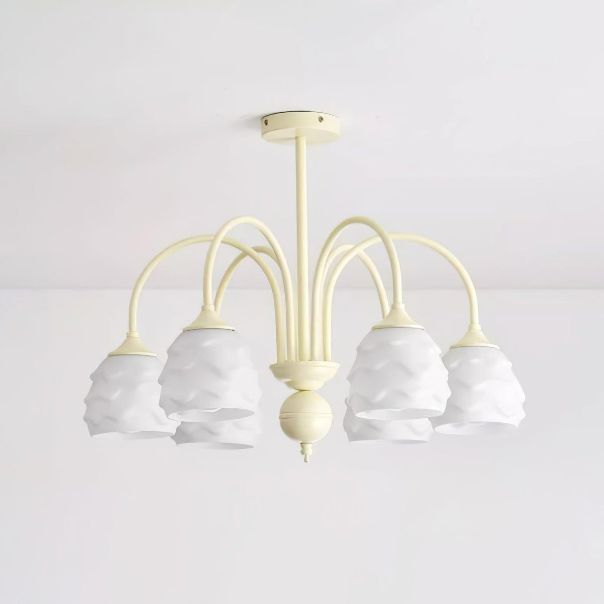 Lustre Lampion en verre et métal – vue 20