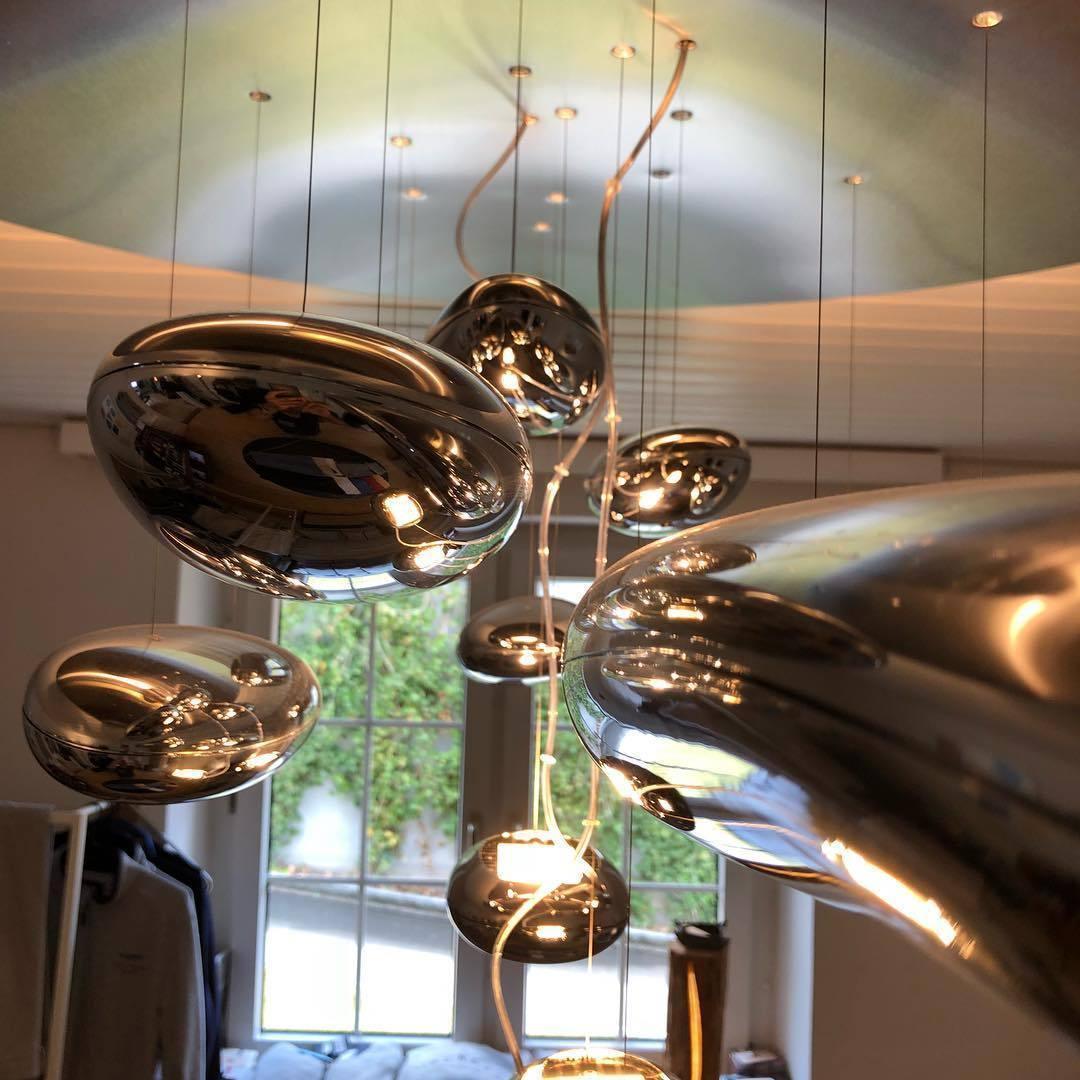 Lustre Andromède en aluminium et verre – vue 143