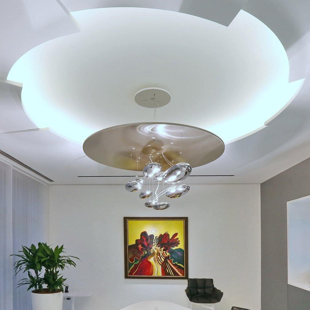 Lustre Andromède en aluminium et verre – vue 147