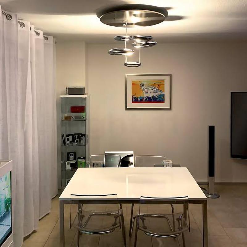 Lustre Andromède en aluminium et verre – vue 4