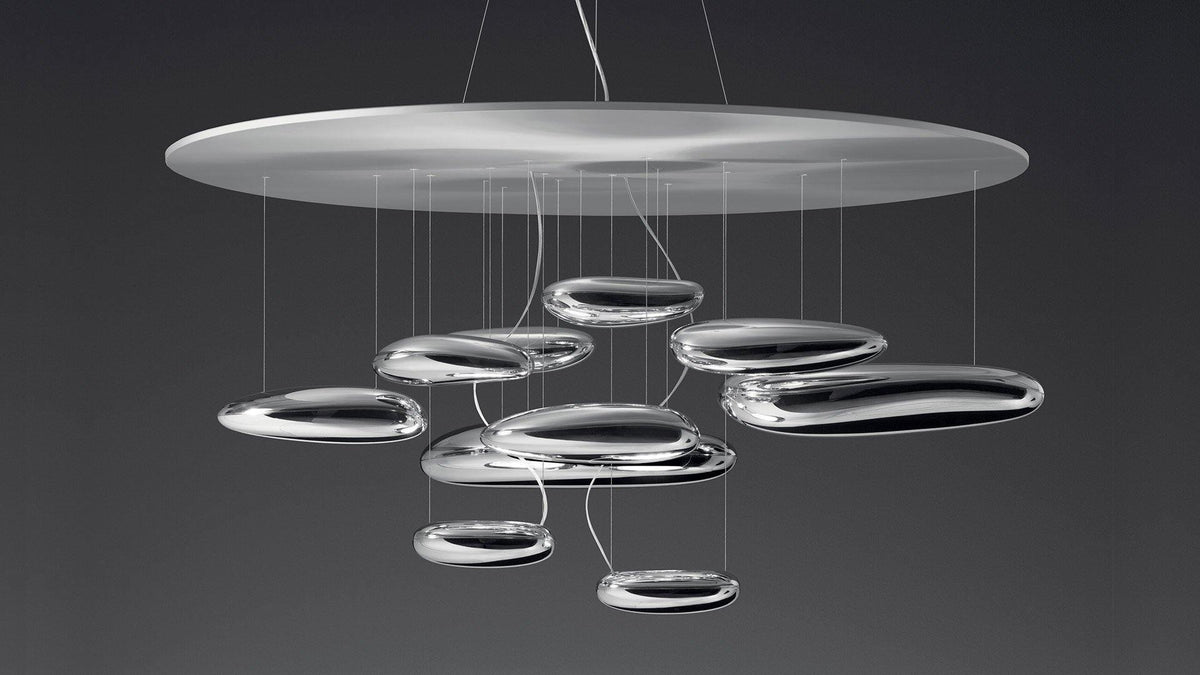 Lustre Andromède en aluminium et verre – vue 105