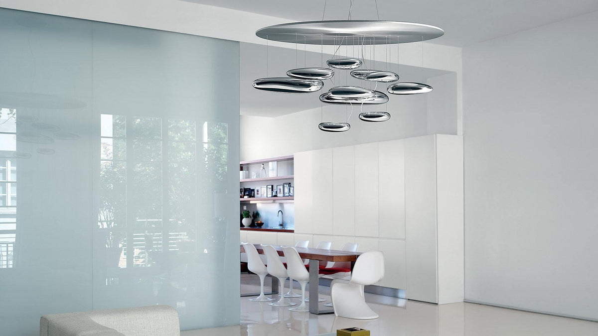 Lustre Andromède en aluminium et verre – vue 148