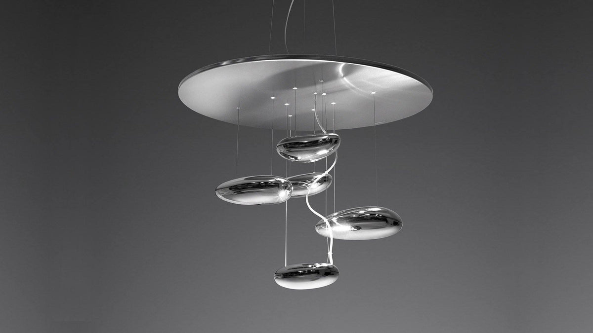 Lustre Andromède en aluminium et verre – vue 93