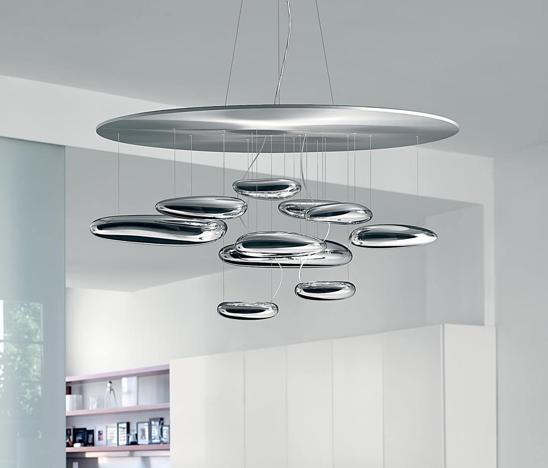 Lustre Andromède en aluminium et verre – vue 8