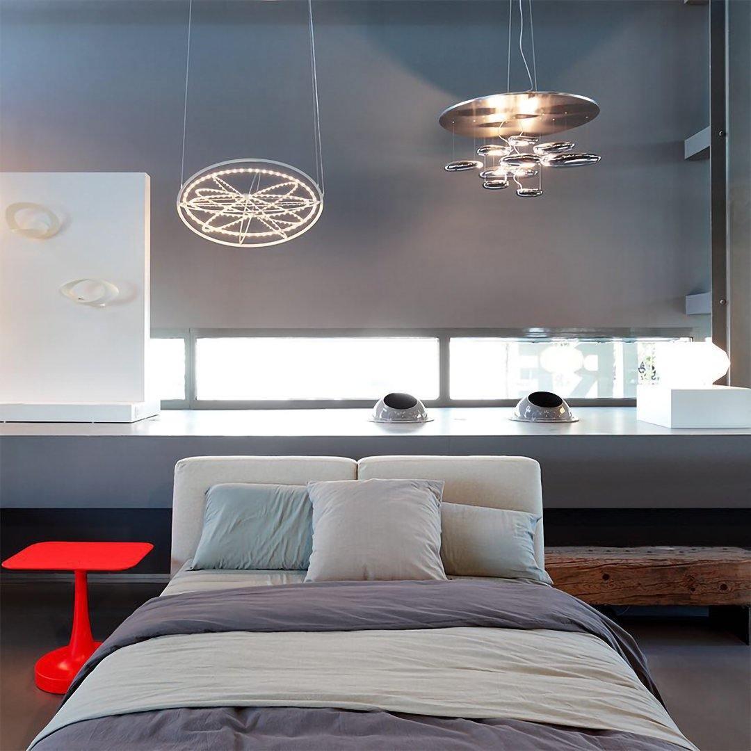 Lustre Andromède en aluminium et verre – vue 114