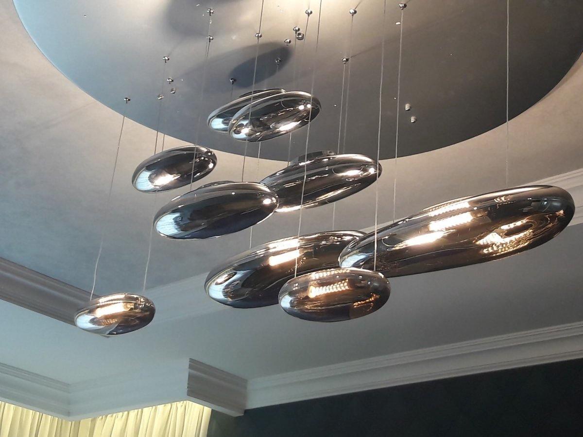Lustre Andromède en aluminium et verre – vue 26