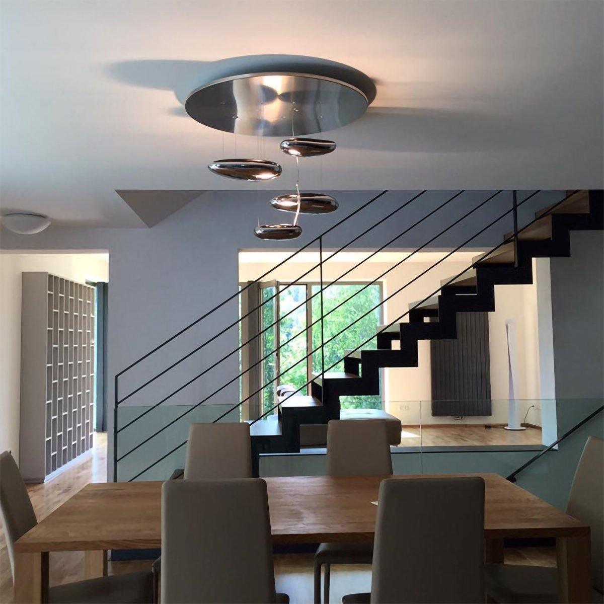 Lustre Andromède en aluminium et verre – vue 49