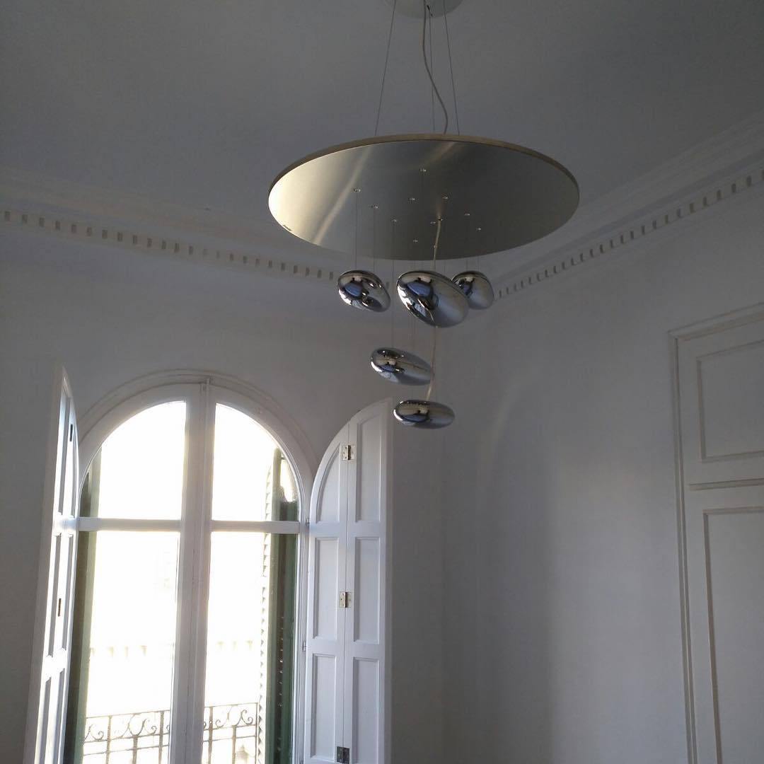 Lustre Andromède en aluminium et verre – vue 130