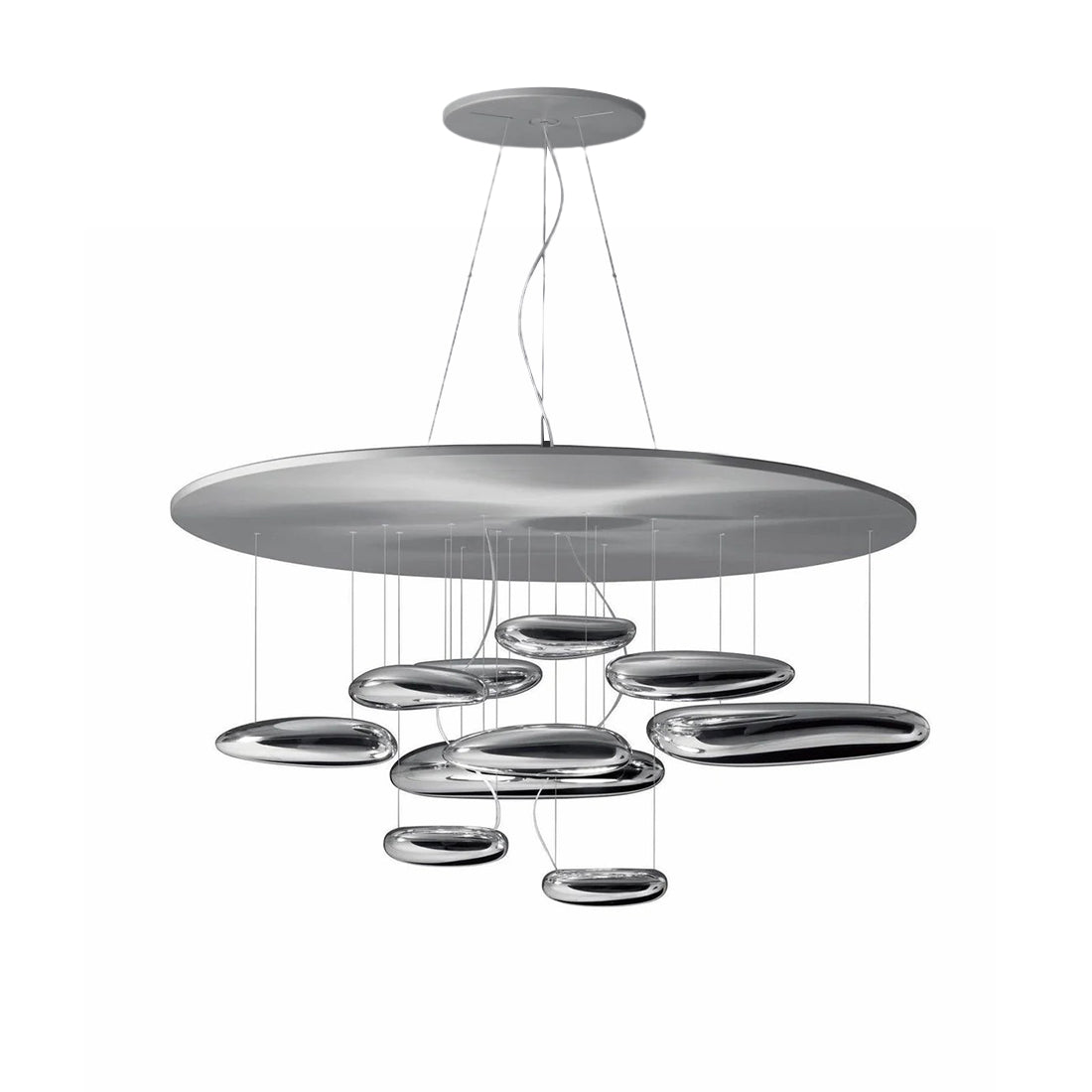 Lustre Andromède en aluminium et verre – vue 141