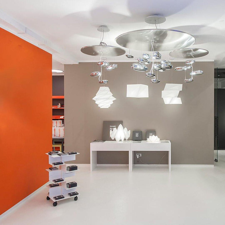 Lustre Andromède en aluminium et verre – vue 2