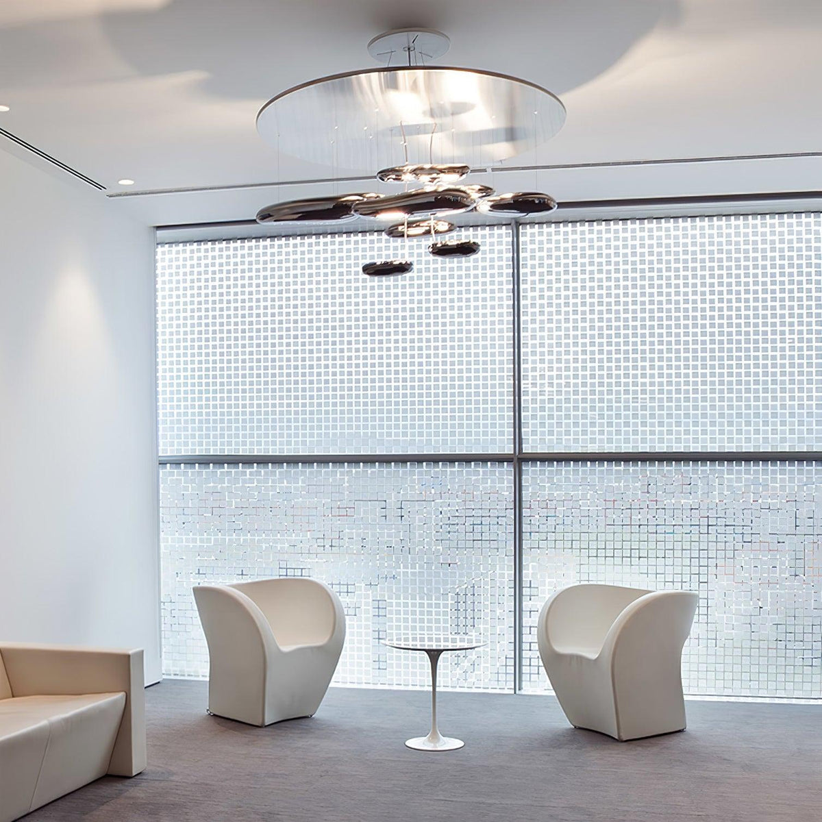 Lustre Andromède en aluminium et verre – vue 36