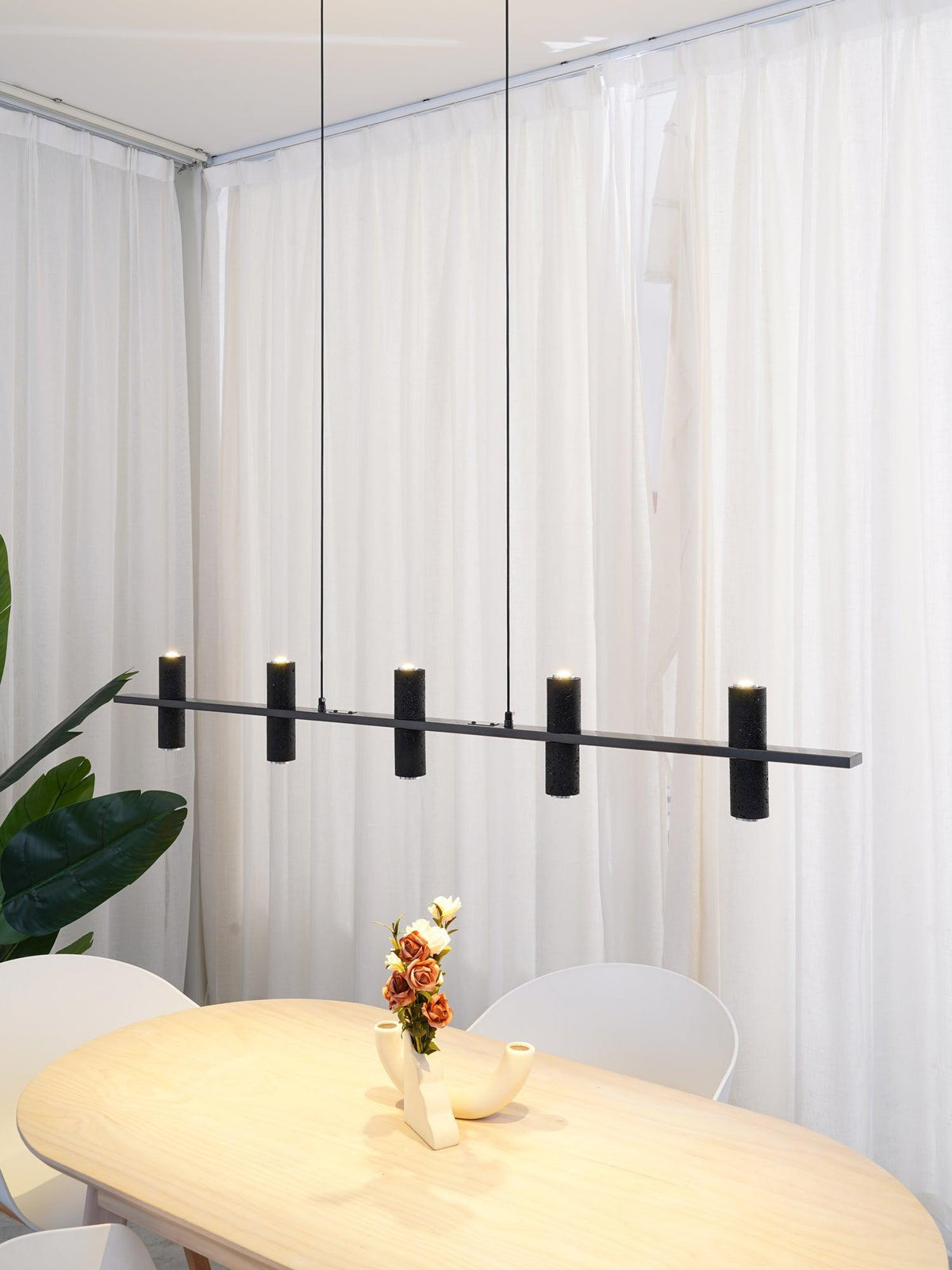 Lustre Porquerolles en pierre et cuivre – vue 13
