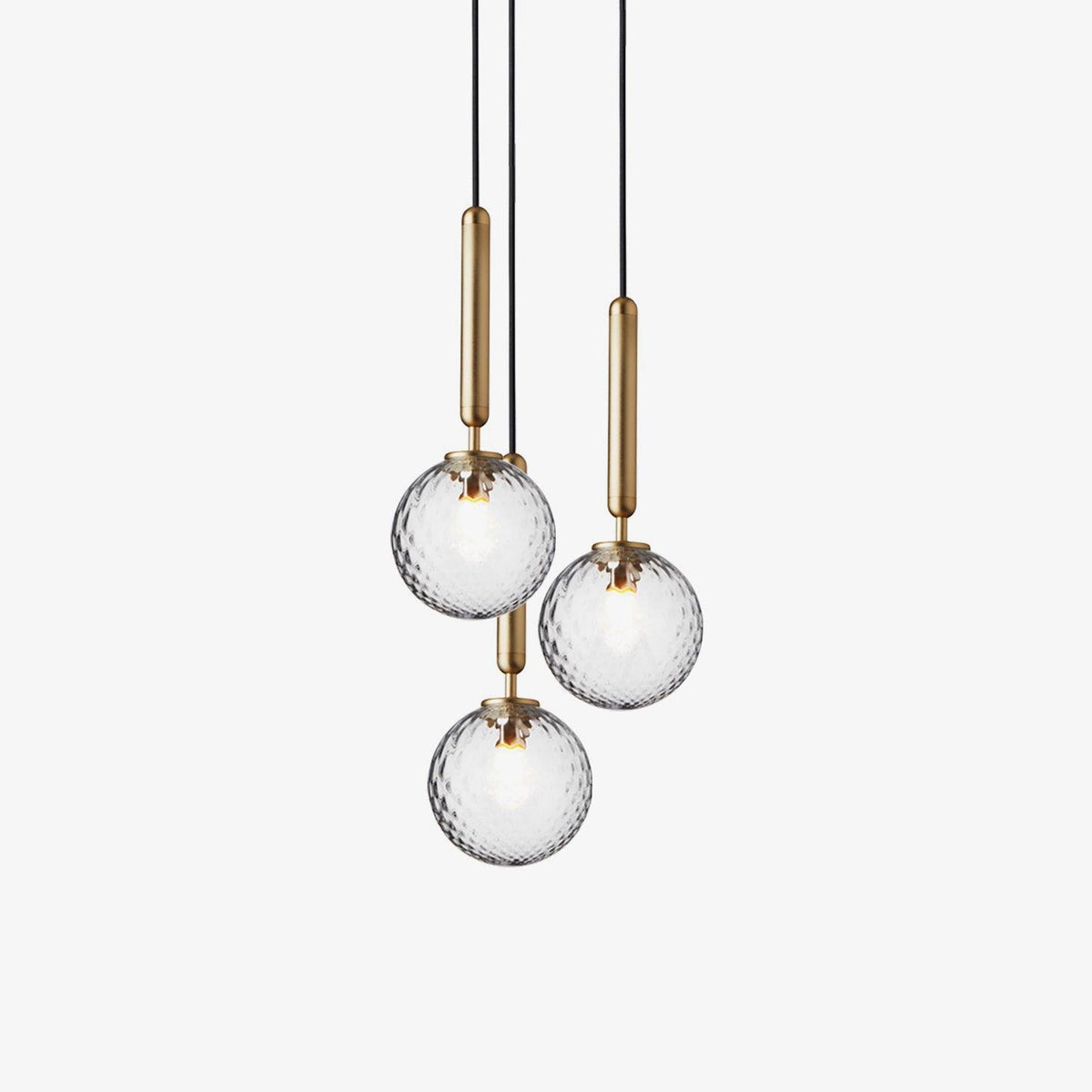 Suspension Parvis en verre et laiton – vue 24
