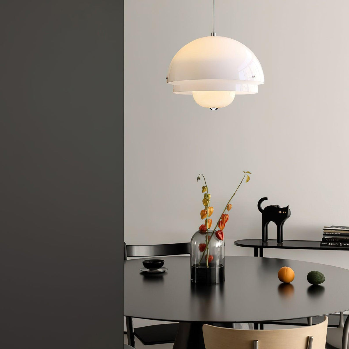 Suspension Ouessant en verre et fer – vue 12