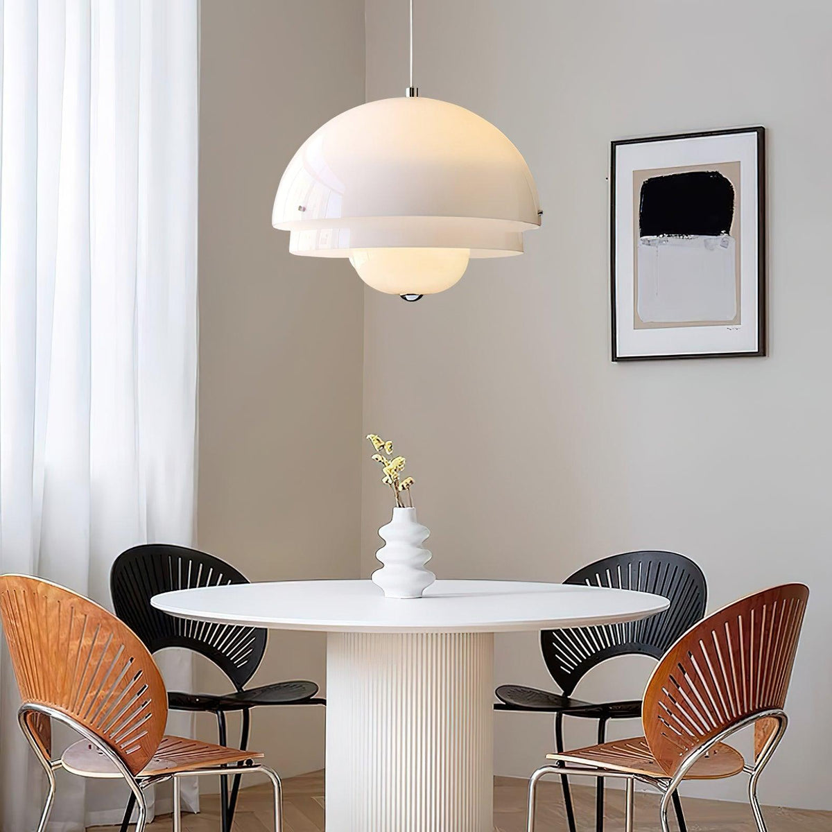 Suspension Ouessant en verre et fer – vue 34