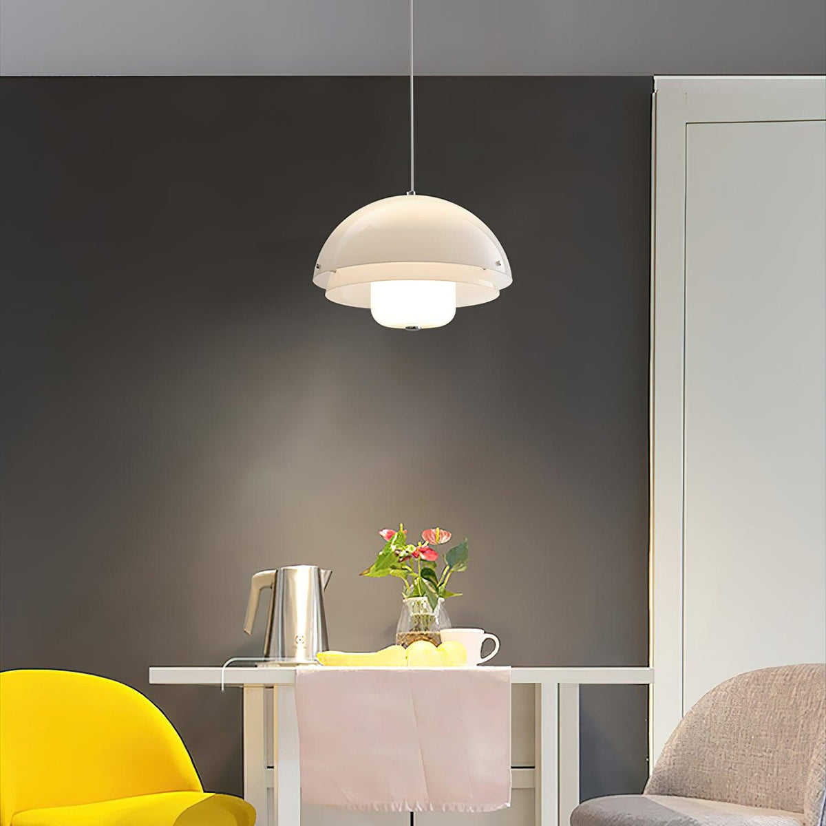 Suspension Ouessant en verre et fer – vue 24