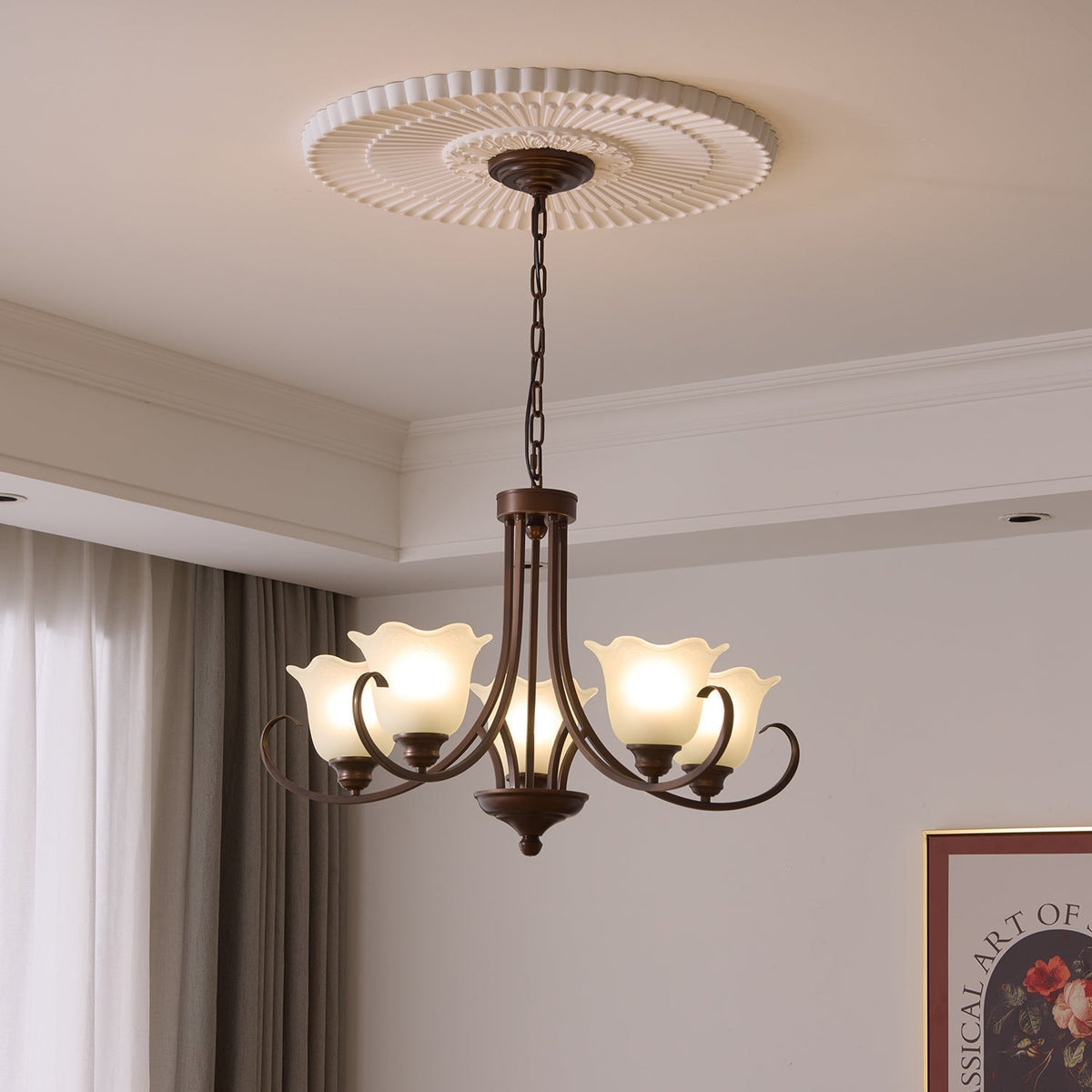 Lustre Dolce en verre et métal – vue 47