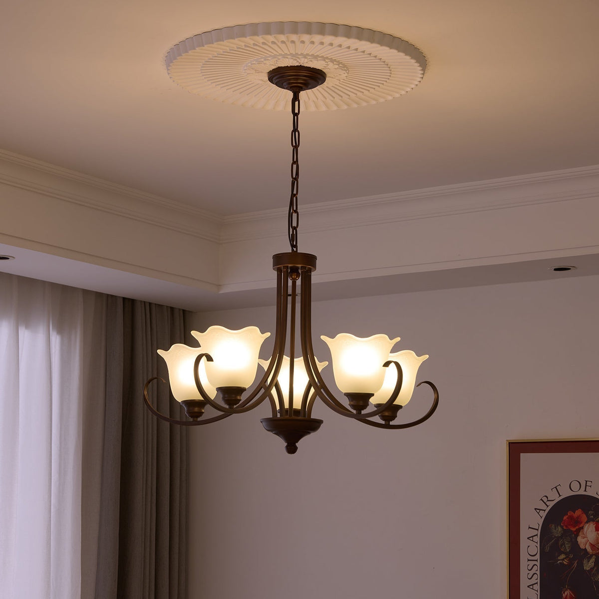 Lustre Dolce en verre et métal – vue 20