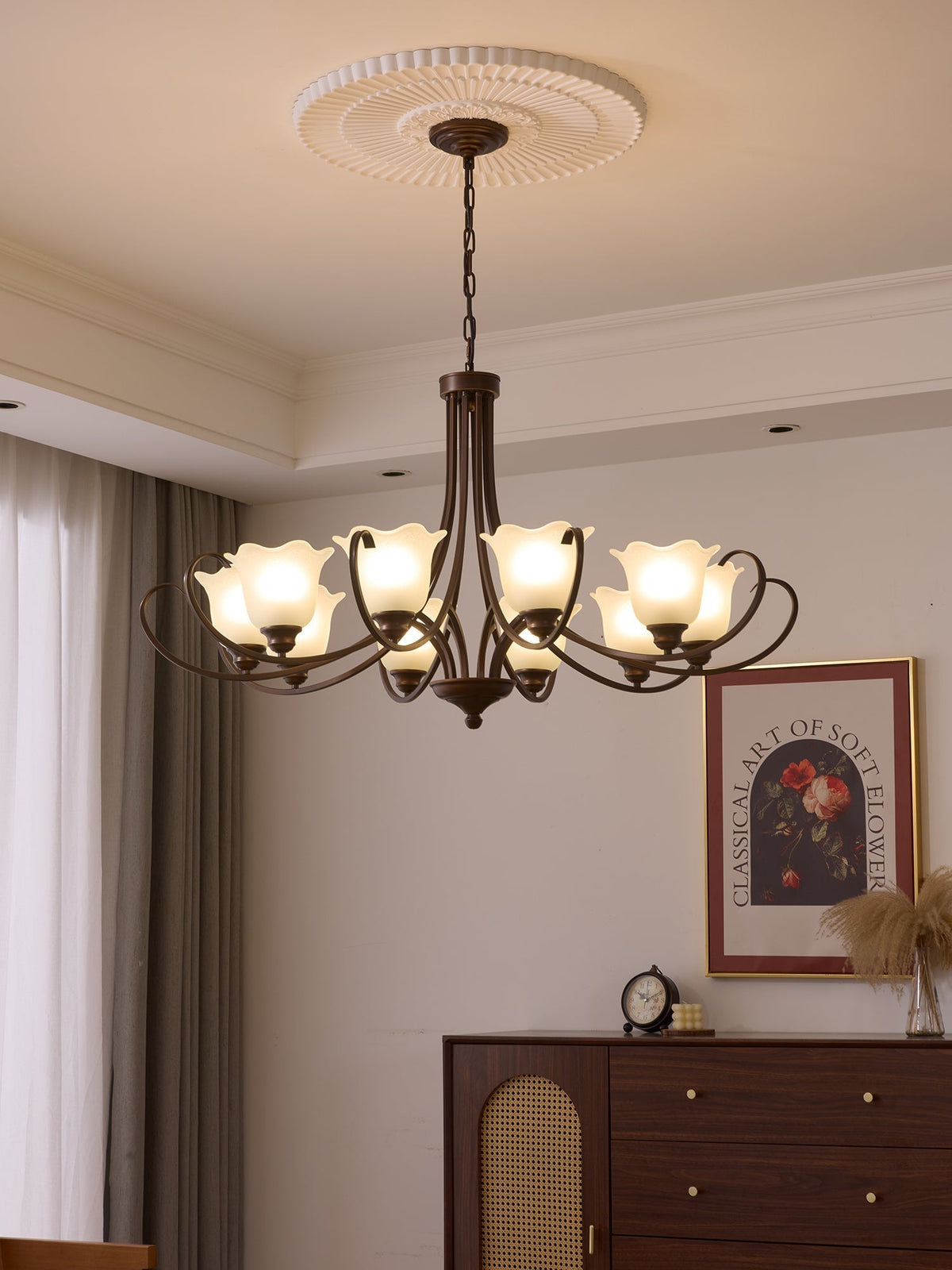 Lustre Dolce en verre et métal – vue 3