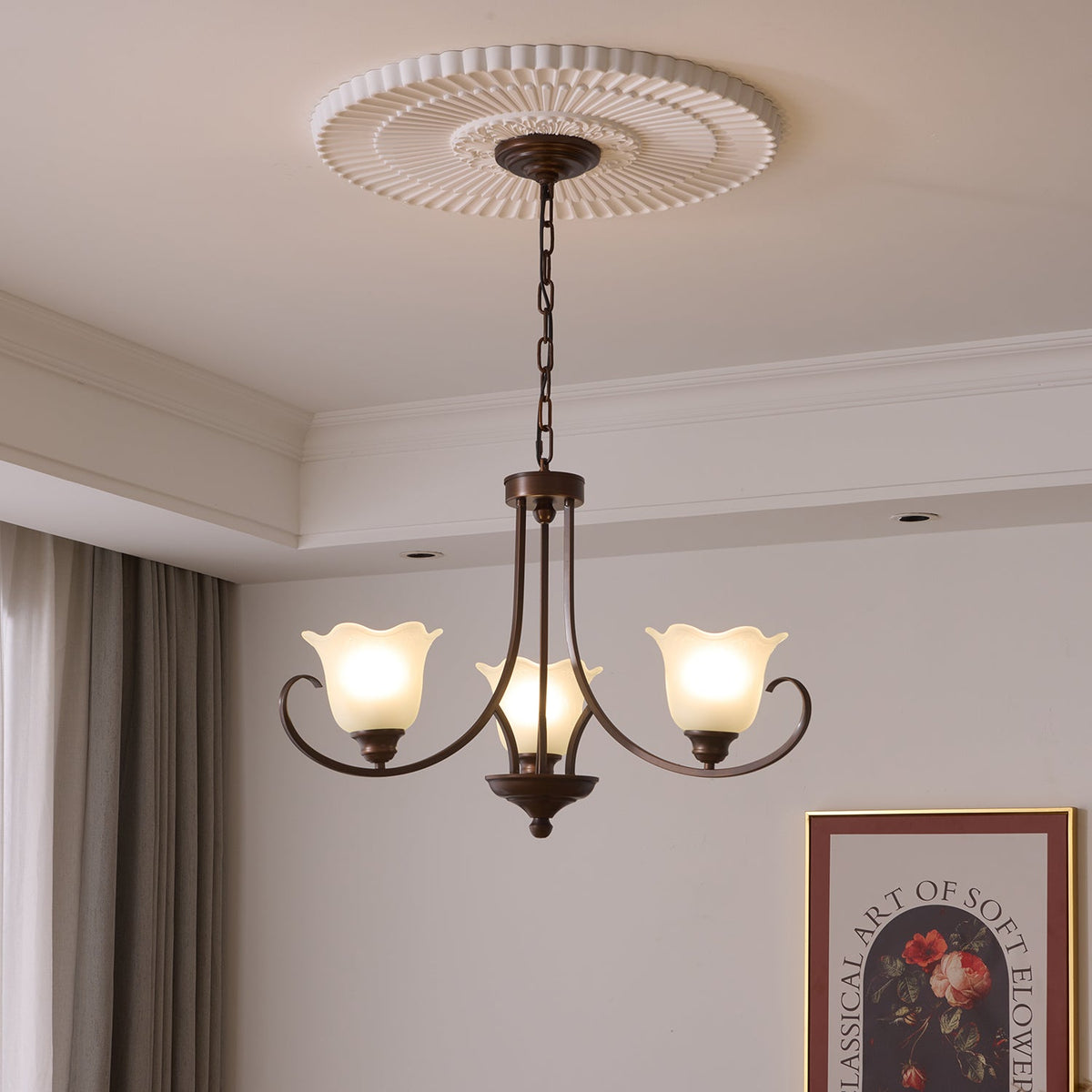 Lustre Dolce en verre et métal – vue 49