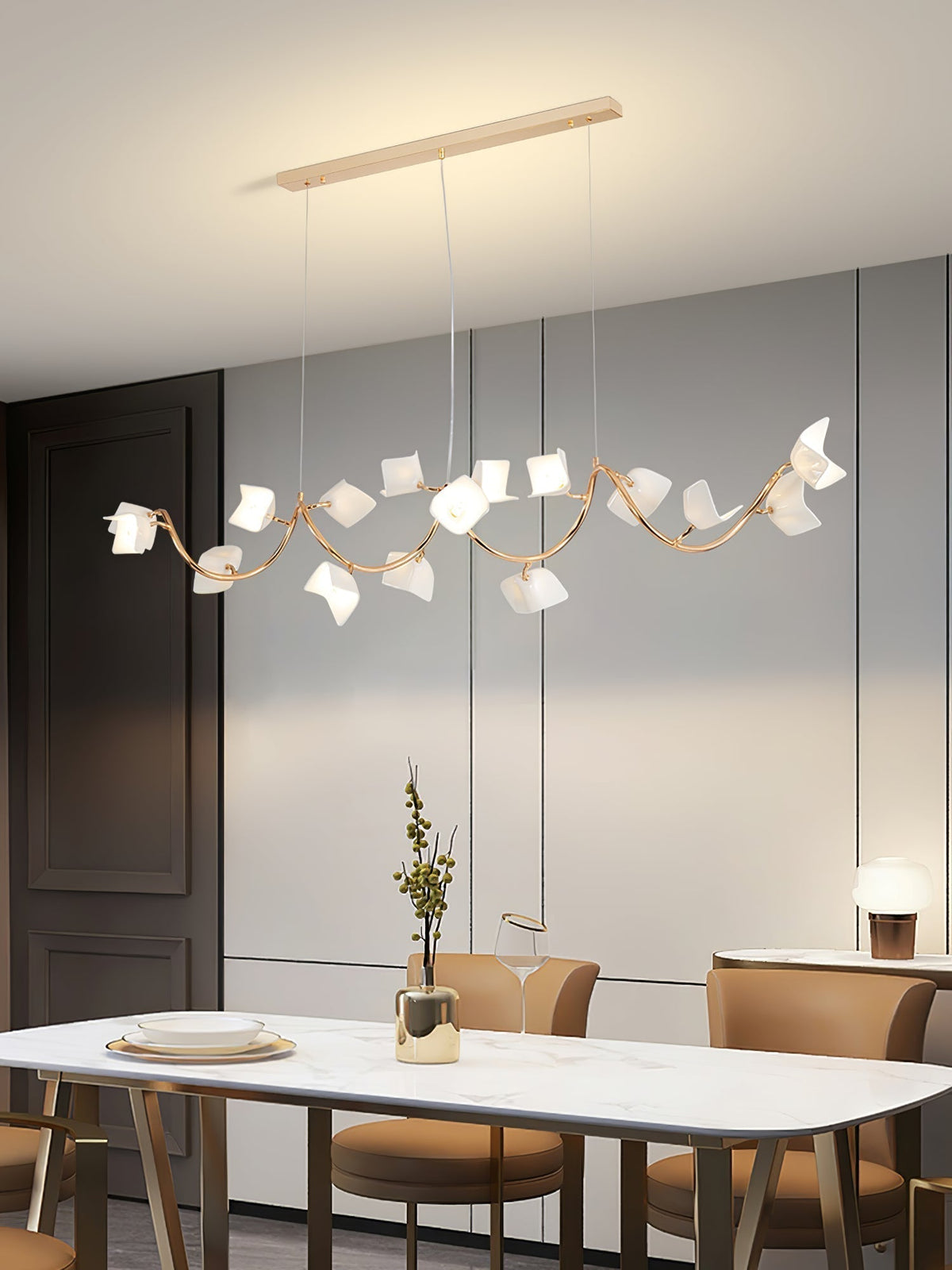 Lustre Olivine en céramique et fer – vue 28