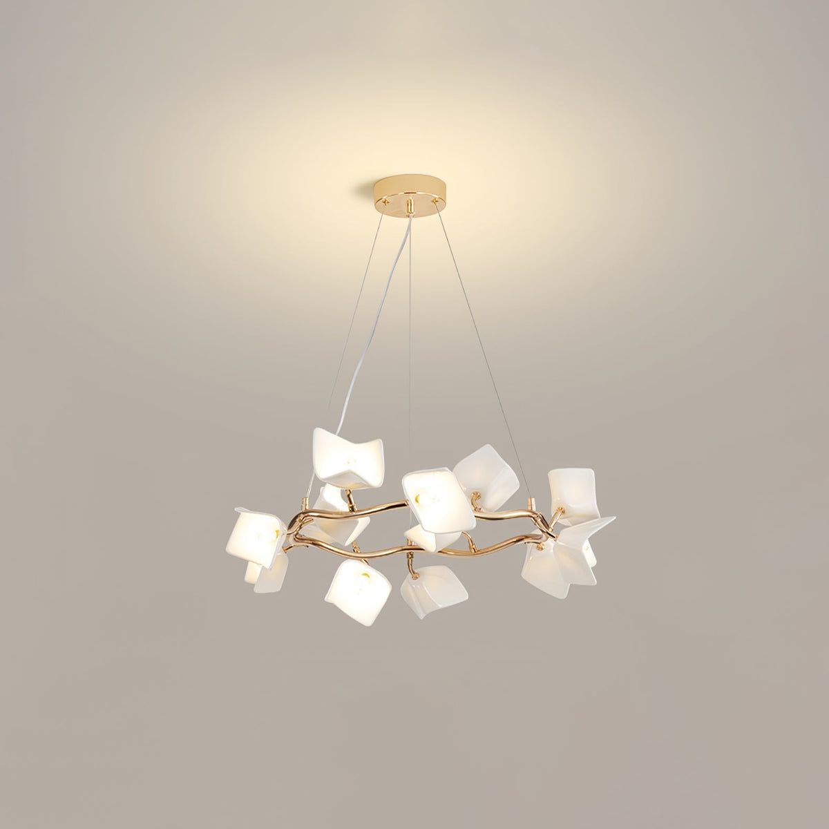 Lustre Olivine en céramique et fer – vue 11