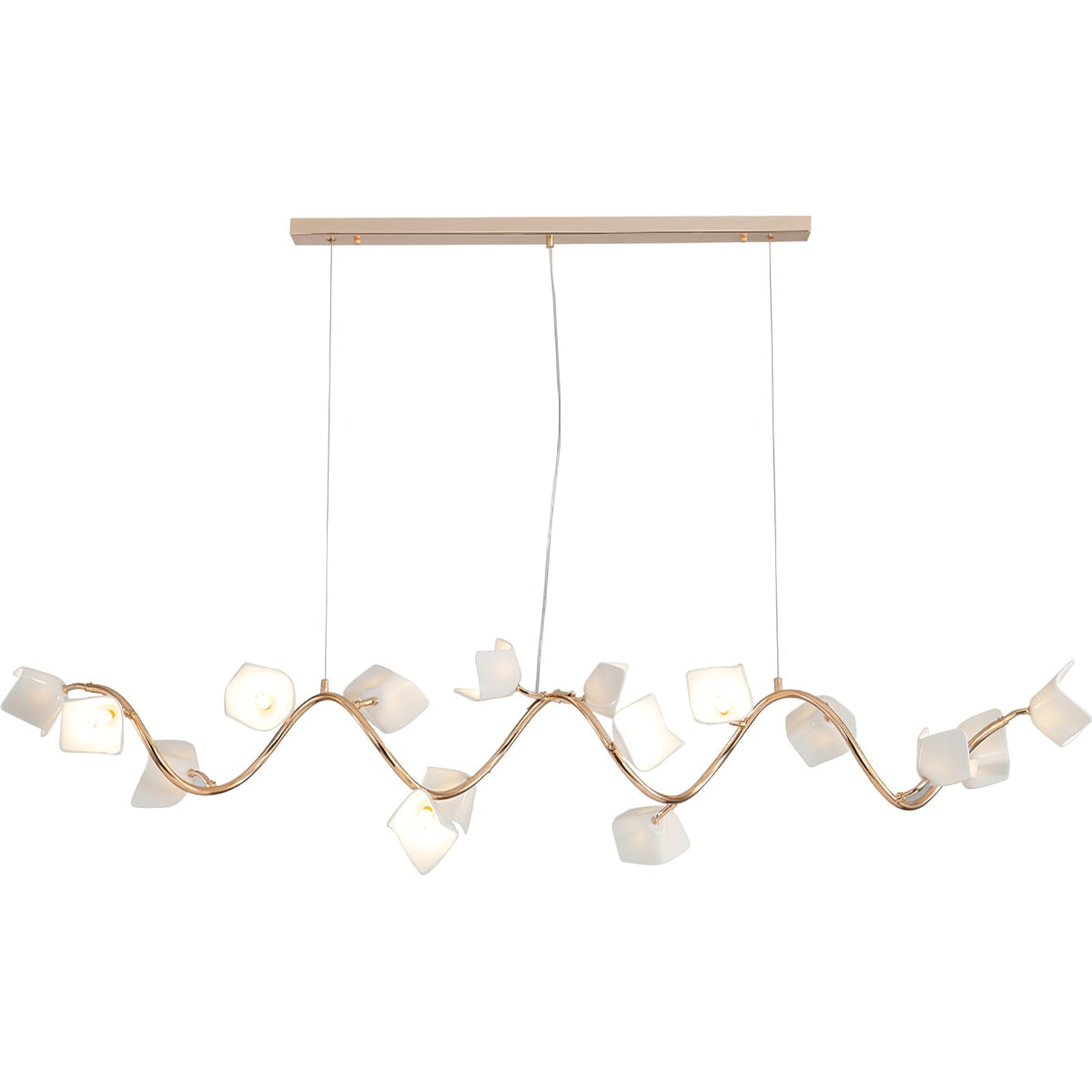Lustre Olivine en céramique et fer – vue 8
