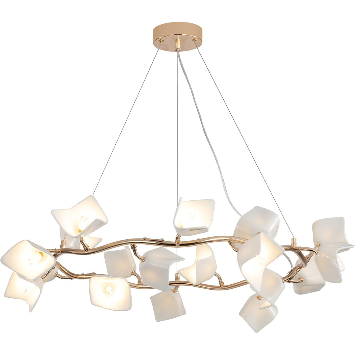 Lustre Olivine en céramique et fer – vue 9
