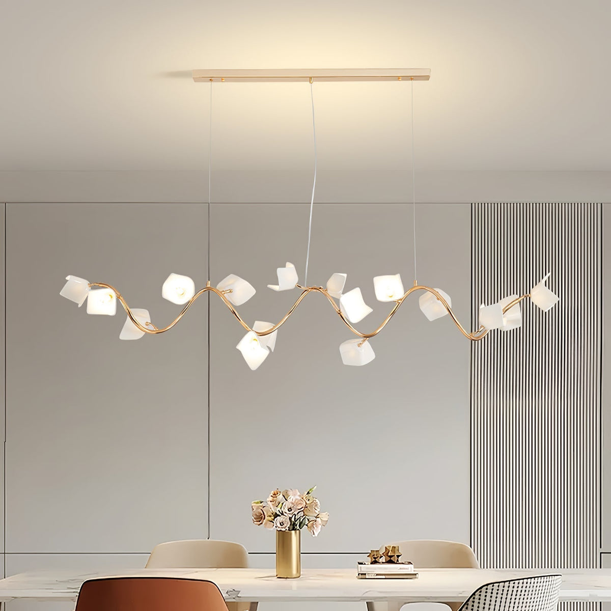 Lustre Olivine en céramique et fer – vue 12