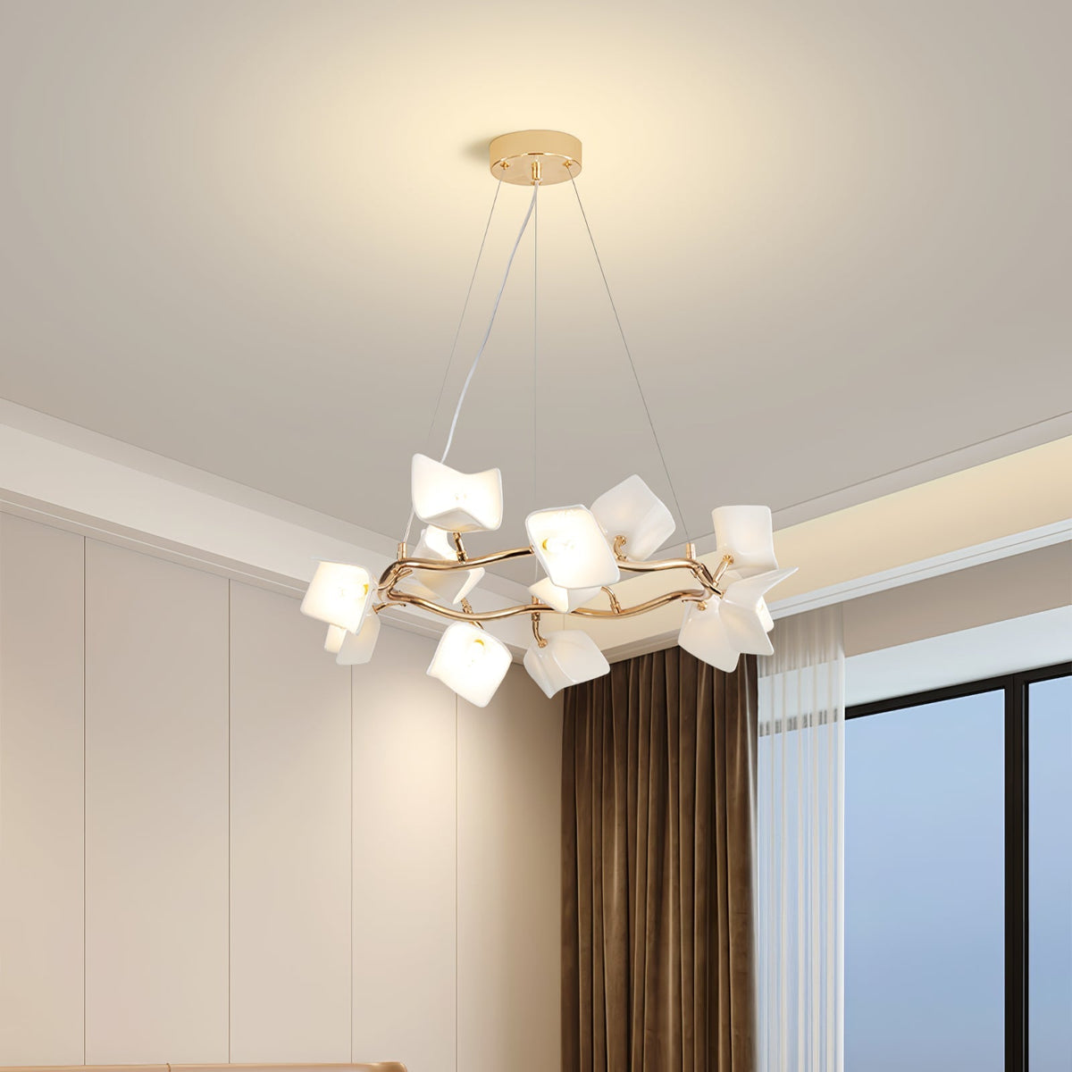 Lustre Olivine en céramique et fer – vue 16