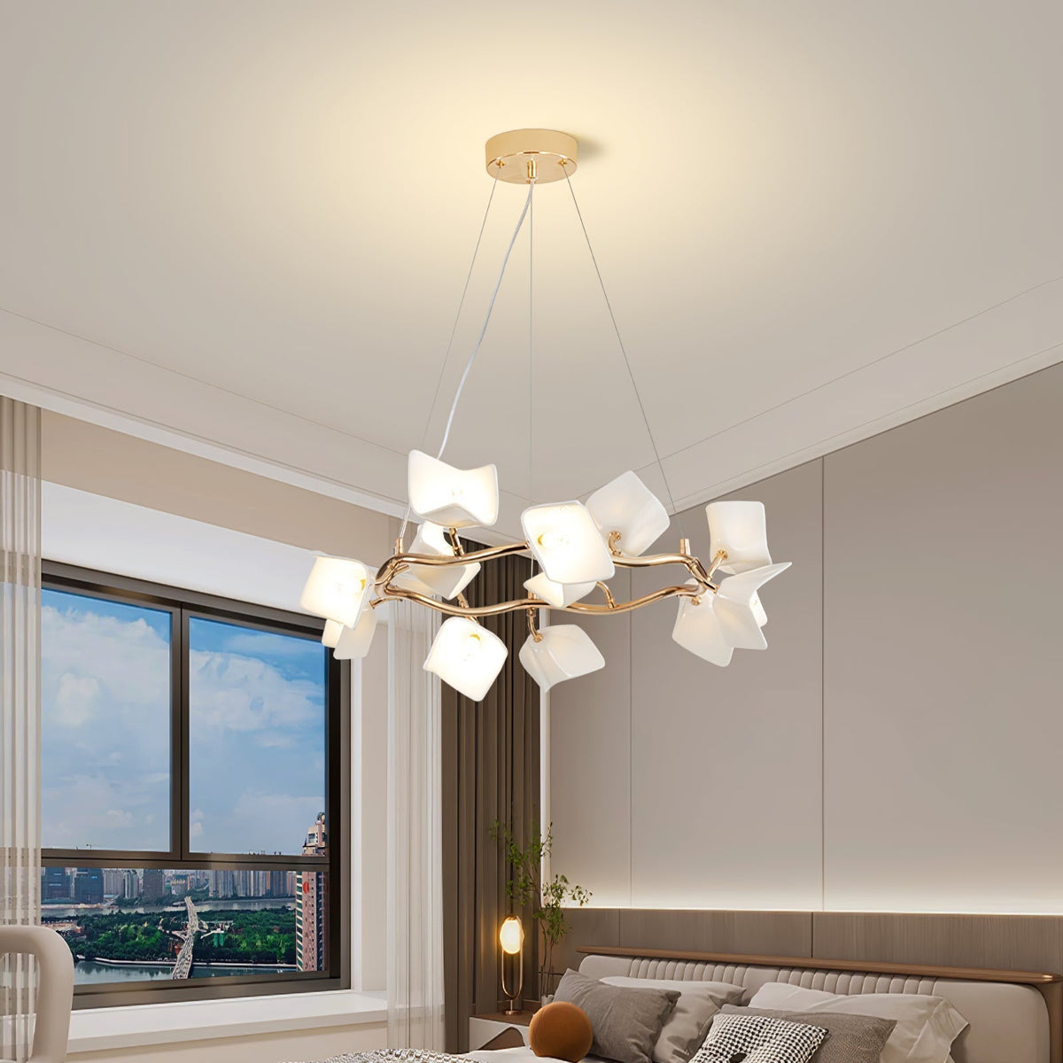 Lustre Olivine en céramique et fer – vue 18