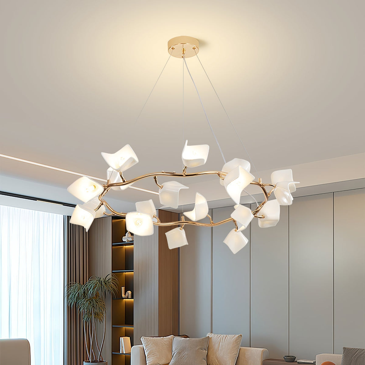Lustre Olivine en céramique et fer – vue 19