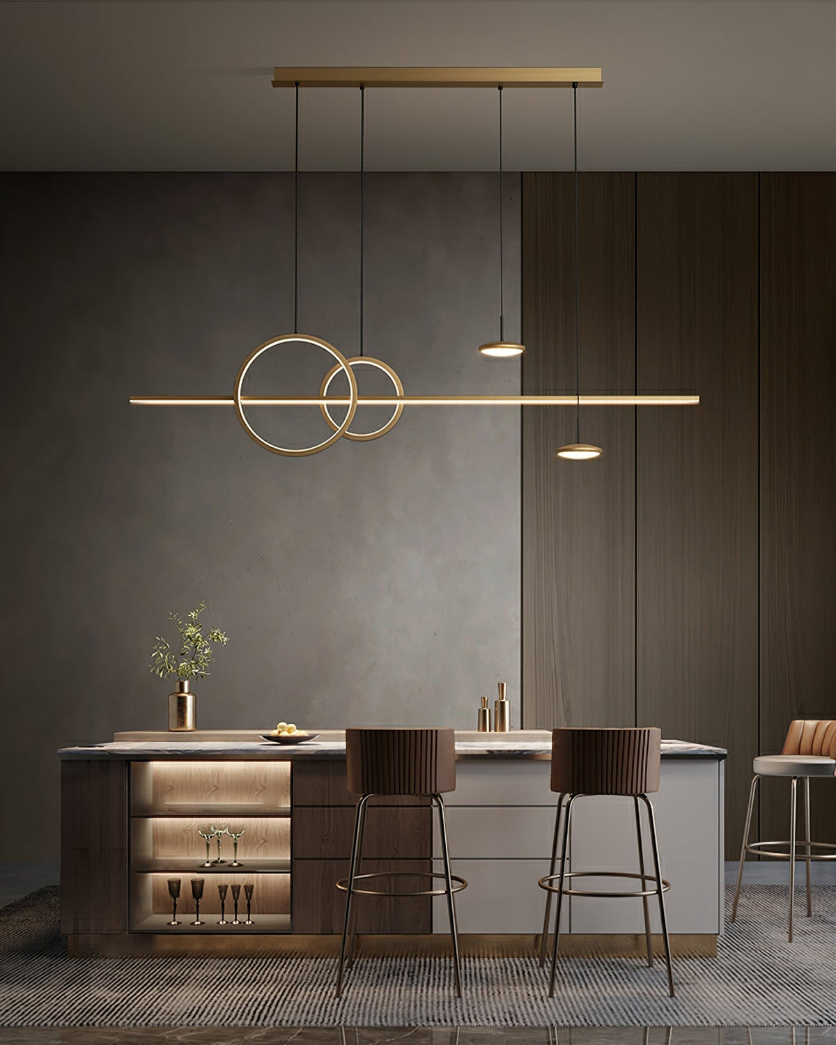 Lustre Girouette en laiton – vue 8