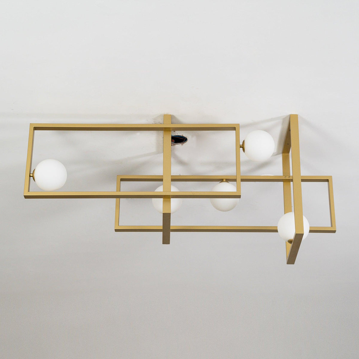 Lustre Aragon en verre et laiton – vue 9
