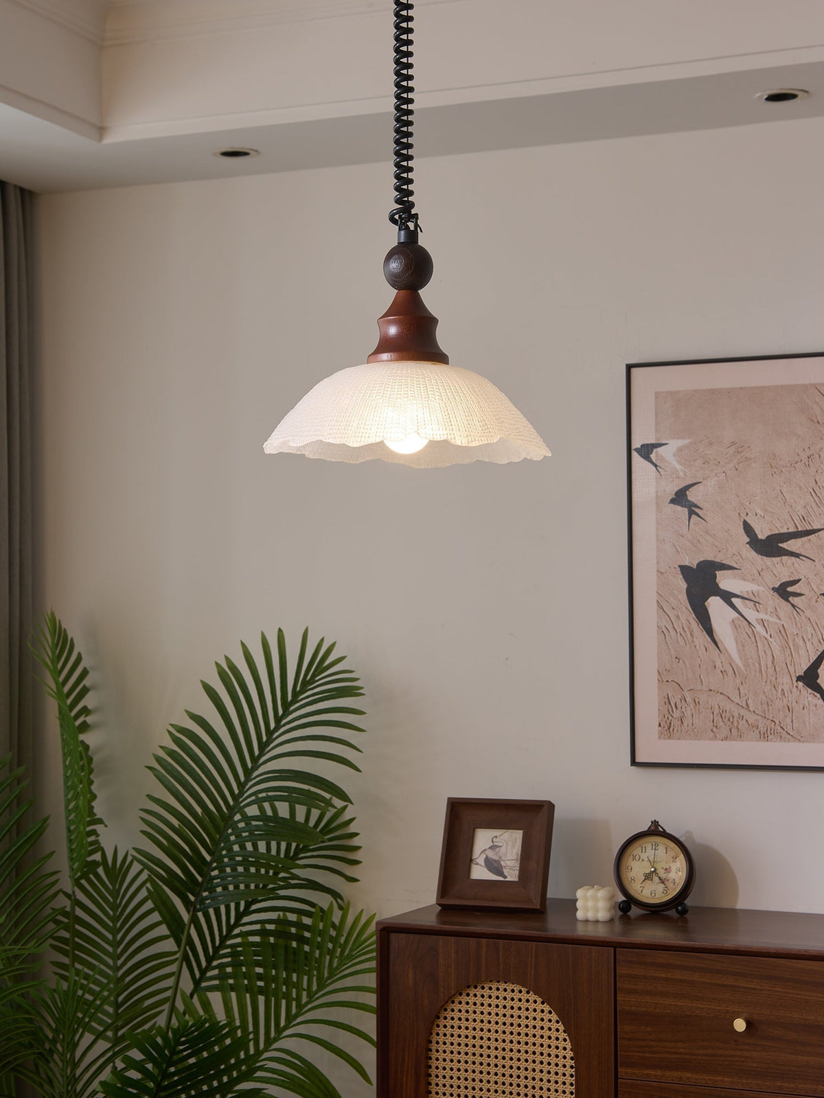 Suspension Atlas en bois et verre – vue 13